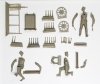 Copper State Models F32-006 German aerodrome personnel ordnance team with cart 1:32